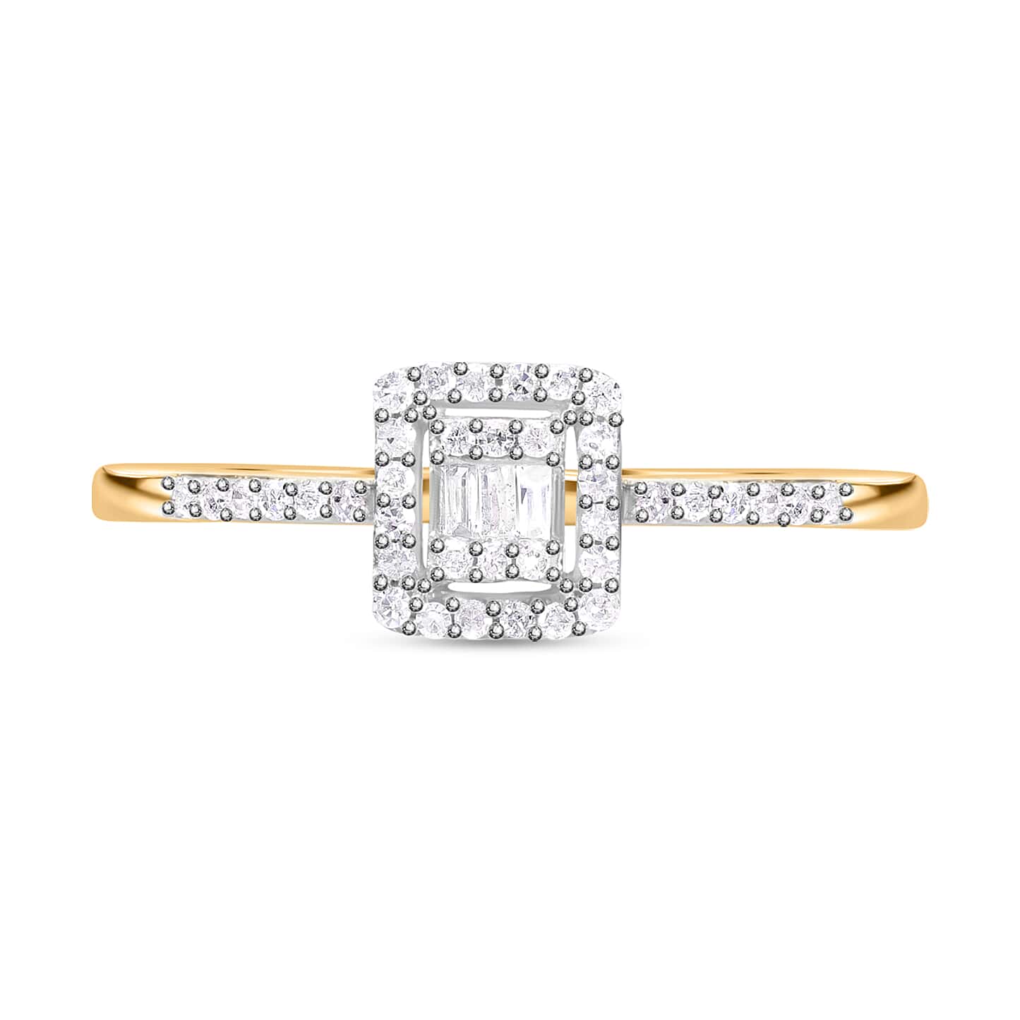 Round Cut Cubic Zirconia in 925 Sterling Silver Ring 1