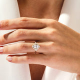 Stunning 1.50 CT Oval Moissanite Engagement Ring with Cluster Design 8
