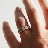 Stunning 1.65 TCW Oval Moissanite Stones Bezel Wedding Bands 3