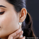 Round Cut Cubic Zirconia in 925 Sterling Silver Earrings 3