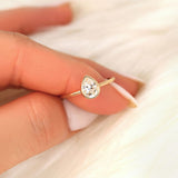 Stunning 0.75 CT Pear Moissanite Engagement Ring With Bezel Design 6