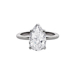 Pear Cut Solitaire Style Cubic Zirconia in 925 Sterling Silver Ring 3