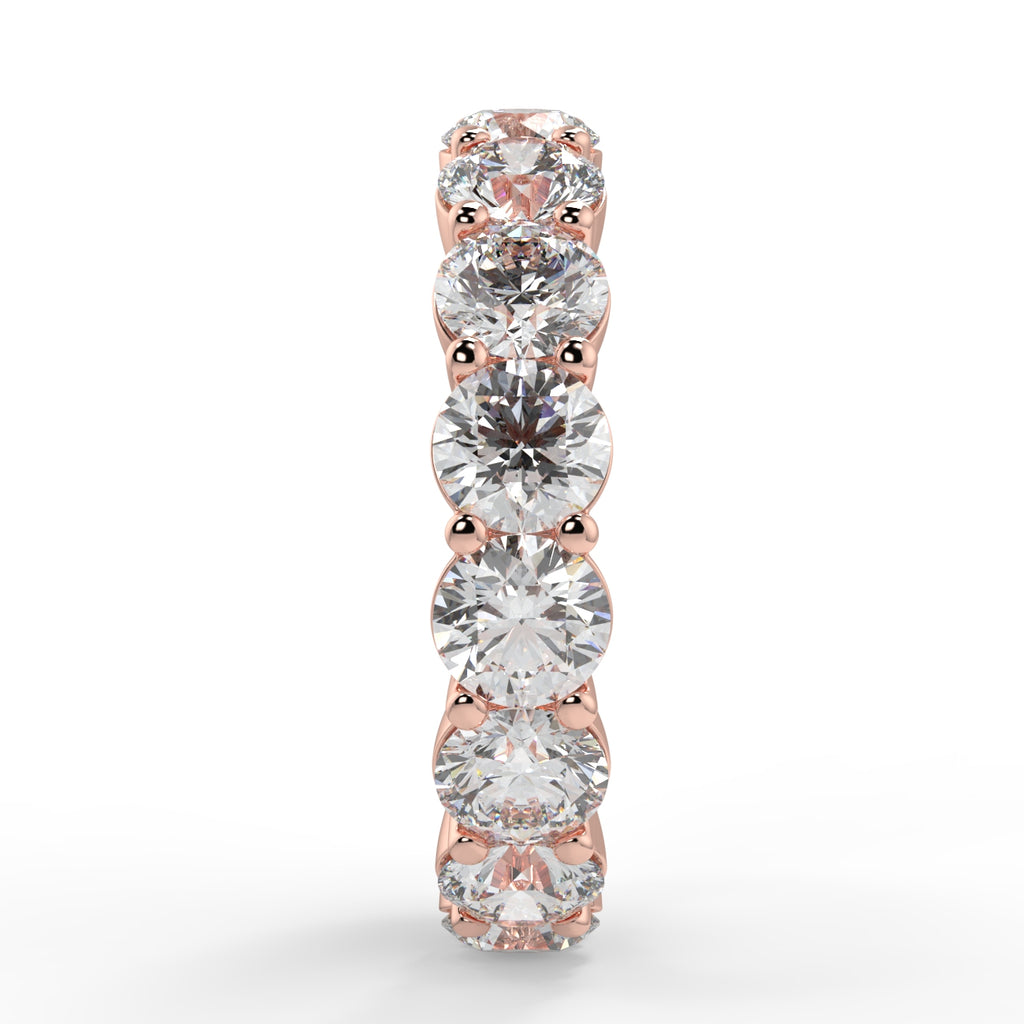 Stunning 3.84 TCW Round Moissanite Stones Full Eternity Wedding Bands 10