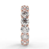 Stunning 3.84 TCW Round Moissanite Stones Full Eternity Wedding Bands 10