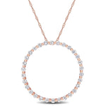 Round Cut Cubic Zirconia in 925 Sterling Silver Necklace 1