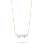 1.0 CT Round Moissanite Diamond Customized MOM Pendant Necklace in Solid Gold 2