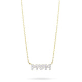 1.0 CT Round Moissanite Diamond Customized MOM Pendant Necklace in Solid Gold 2