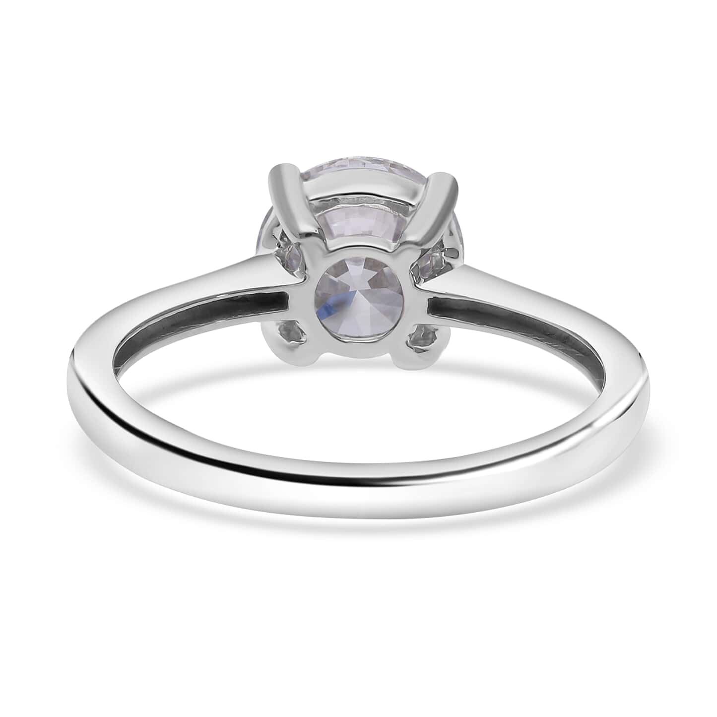 Round Cut Solitaire Style Cubic Zirconia in 925 Sterling Silver Jewelry 5