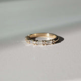 Stunning 0.20 TCW Round & Baguette Moissanite Stones Alternate Wedding Bands 1