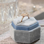 Stunning 2.0 CT Round Moissanite Engagement Ring with Double Halo Design 6