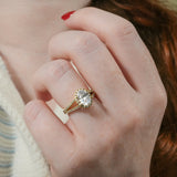 Stunning 1.0- 2.0 CT Round Moissanite Engagement Ring with Halo & Split Shank Design 7