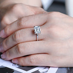 Stunning 4.0 CT Emerald Moissanite Engagement Ring with Solitaire Design 10