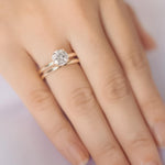 Stunning 1.0 CT Round Moissanite Engagement Ring with Hidden Halo Design 11