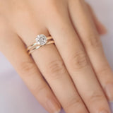 Stunning 1.0 CT Round Moissanite Engagement Ring with Hidden Halo Design 11
