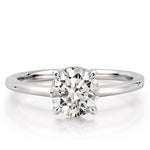 Stunning 1.0- 2.0 CT Round Moissanite Engagement Ring with Hidden Halo Design 3