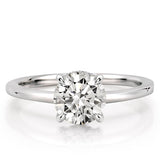 Stunning 1.0- 2.0 CT Round Moissanite Engagement Ring with Hidden Halo Design 3