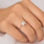 Stunning 1 CT Emerald Moissanite Engagement Ring With Solitaire Design 10