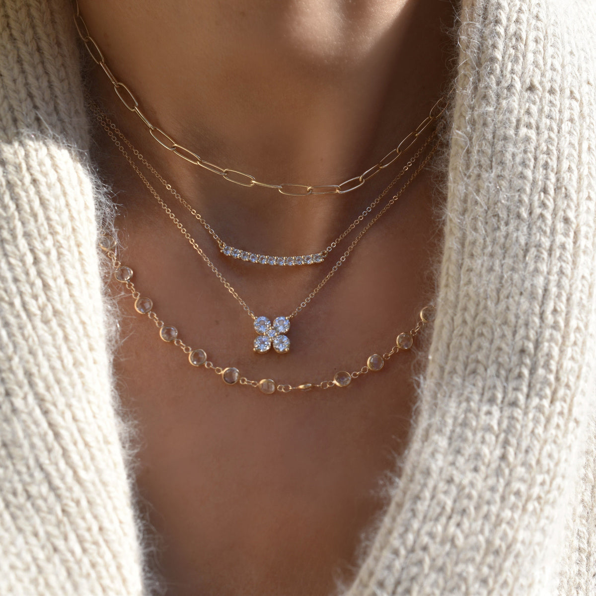 1.32 TCW Round April Diamond Lab Made Diamond- April Birthstone Necklace 7