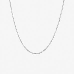 Round Cut Cubic Zirconia in 925 Sterling Silver Necklace