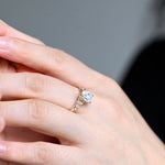 Stunning 1.0 - 2.0 CT Oval Moissanite Engagement Ring with Cluster Design 2