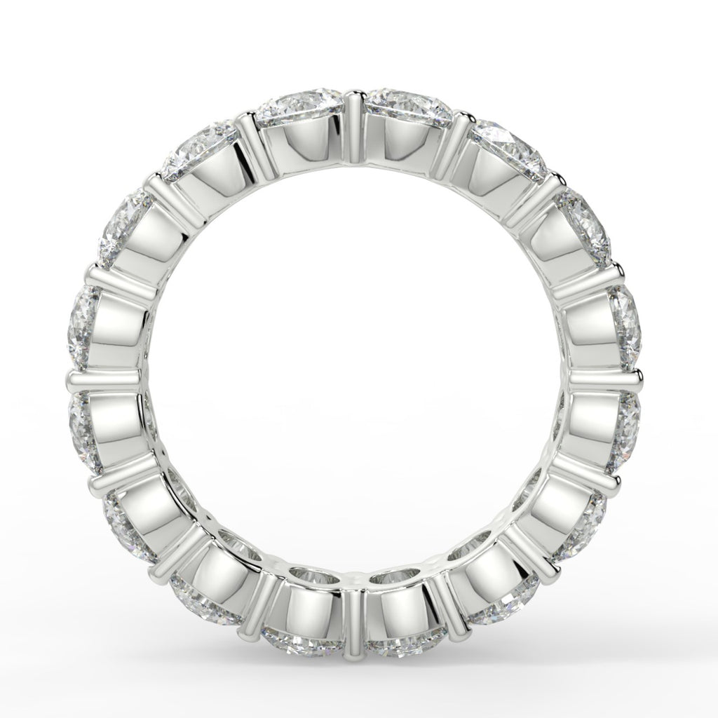 Stunning 3.84 TCW Round Moissanite Stones Full Eternity Wedding Bands 5