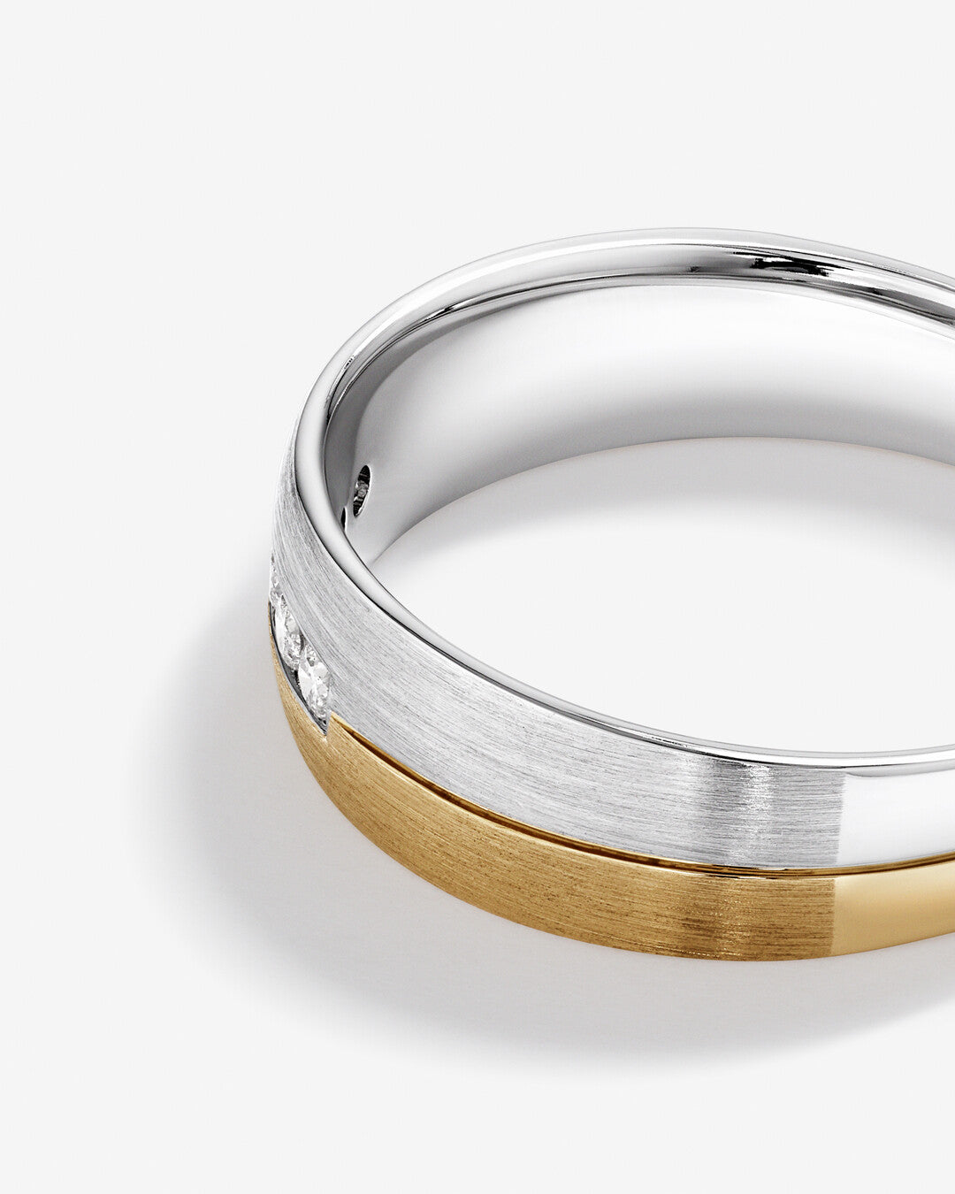 0.15 CT Round Moissanite Channel Set Men's Wedding Band in Solid Gold 5