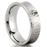 Classic Hammered Wedding Band for Men's in Solid Gold 4
