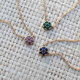 0.21 CT Round Emerald Lab Made Diamond- May Birthstone Necklace 8