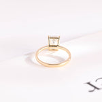 Stunning 1.0 - 2.0 CT Emerald Moissanite Engagement Ring with Solitaire Design 7