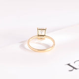 Stunning 1.0 - 2.0 CT Emerald Moissanite Engagement Ring with Solitaire Design 7
