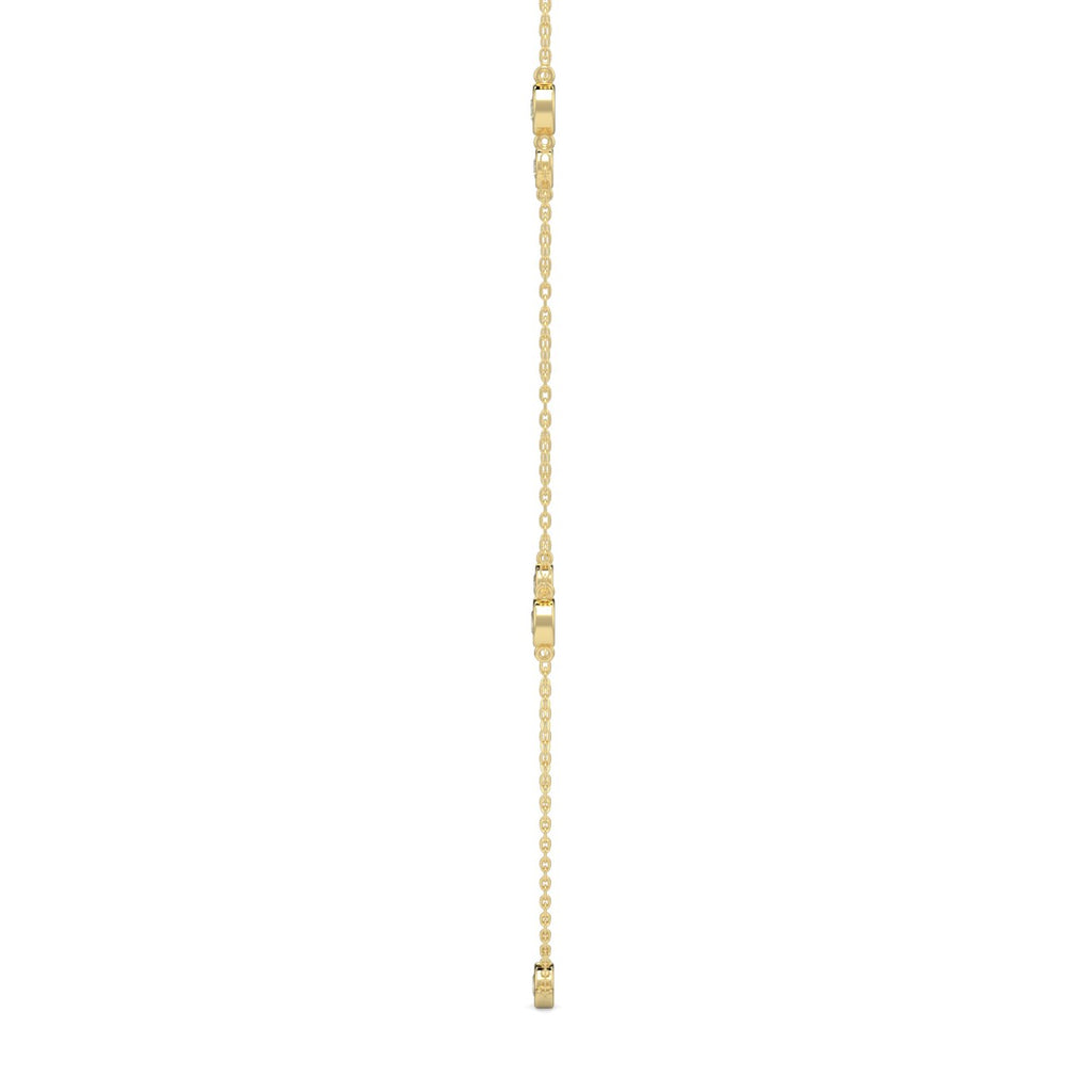 1.50 CT Round Moissanite Diamond Bezel Pendant Necklace in Solid Gold 4