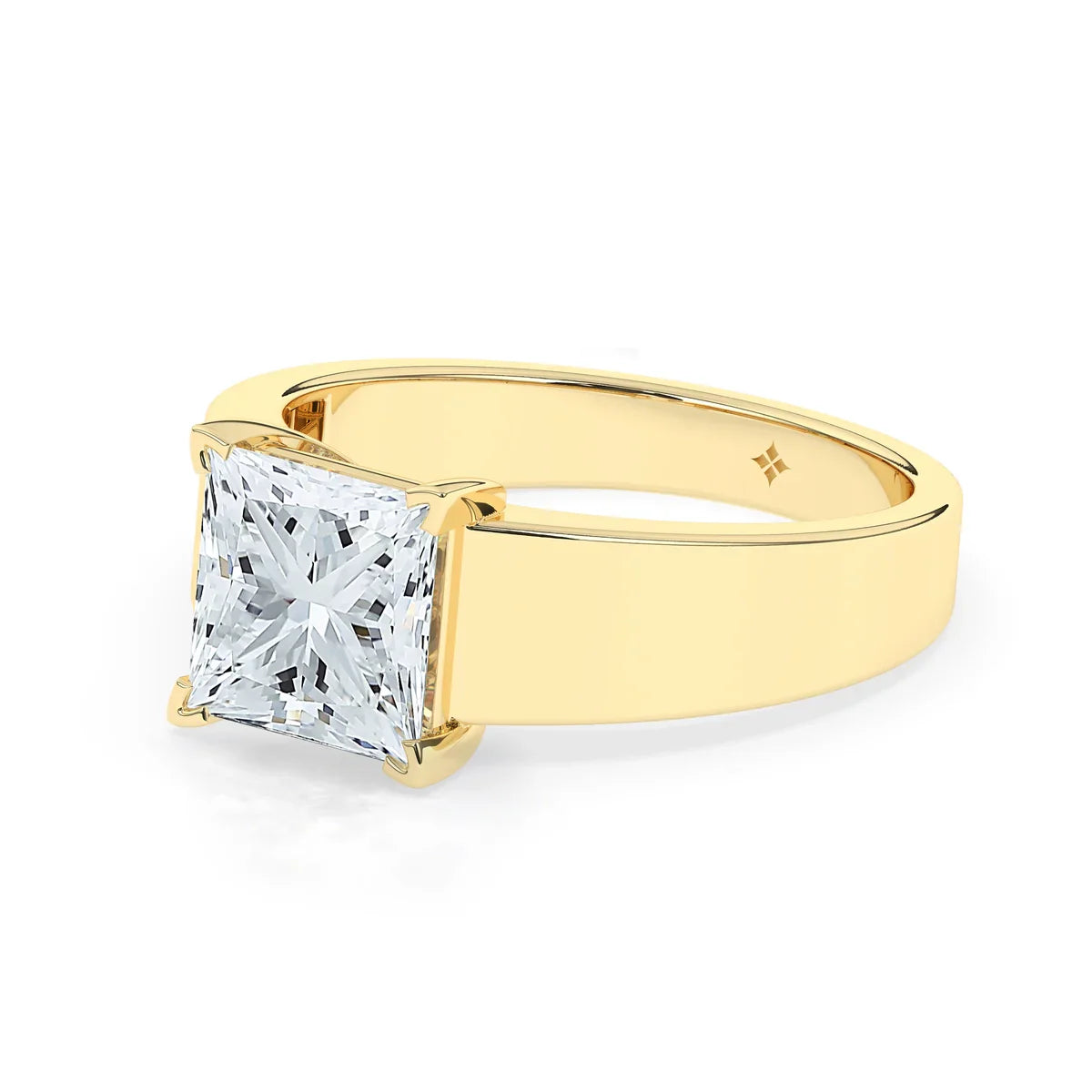 Stunning 3.0 CT Princess Moissanite Men's Wedding Band with Solitaire Design 3
