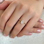 Stunning 0.5 CT Oval Moissanite Stone Engagement Ring In Solitaire Design 7