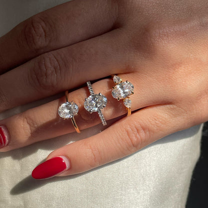 Stunning 1.0 CT Oval Moissanite Engagement Ring with Solitaire Design 7