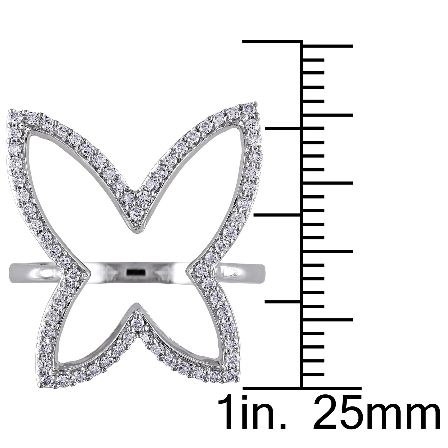 Round Cut Cubic Zirconia in 925 Sterling Silver Wedding Bands 6