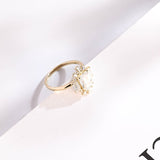 Stunning 1.0 - 2.0 CT Emerald Moissanite Engagement Ring With Cluster Design 3