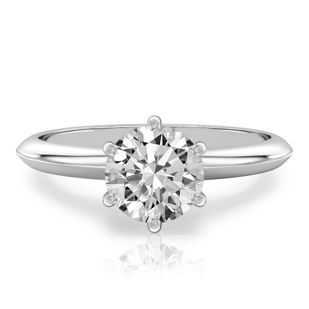 Stunning 0.50-1.50 CT Round Moissanite Engagement Ring With Solitaire Design 1