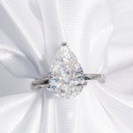 Stunning 3.0 CT Pear Cut Moissanite Engagement Ring with Solitaire Design 6