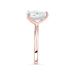 Stunning 3.0 CT Pear Moissanite Engagement Ring with Hidden Halo Design 3