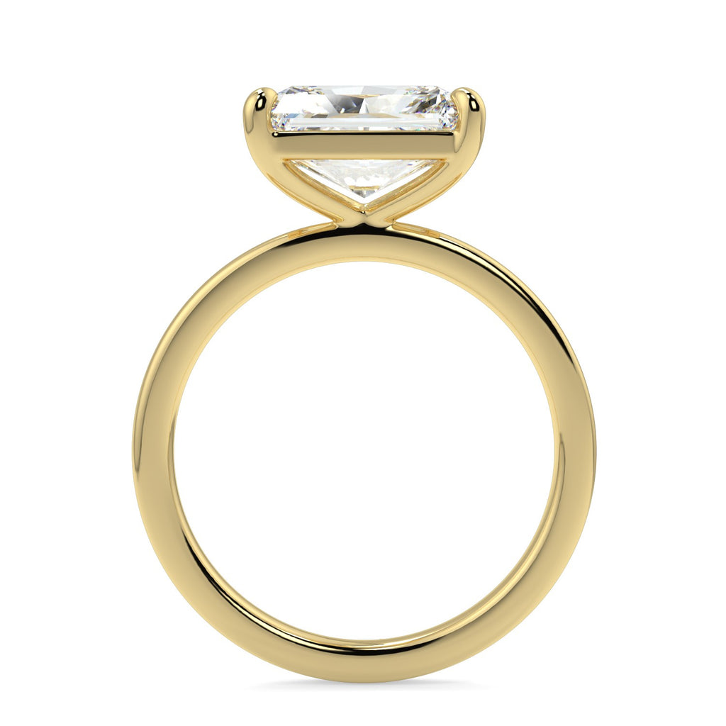 Stunning 2.45 CT East West Radiant Moissanite Engagement Ring with Solitaire Design 2