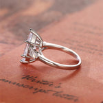 Stunning 3.0 CT Marquise Moissanite Engagement Ring with 3 Stones Design 3