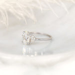 Stunning 2.5 CT Oval Moissanite Engagement Ring with Three Stone Design 3