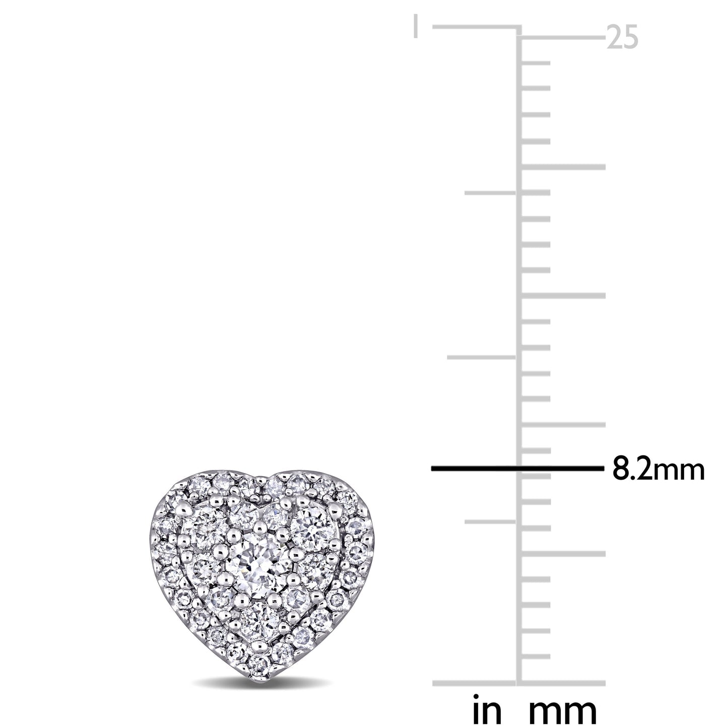 Round Cut Cubic Zirconia in 925 Sterling Silver Earrings 5