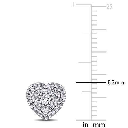 Round Cut Cubic Zirconia in 925 Sterling Silver Earrings 5
