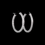 Round Cut Cubic Zirconia in 925 Sterling Silver Earrings 9