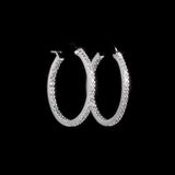 Round Cut Cubic Zirconia in 925 Sterling Silver Earrings 9