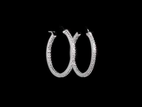 Round Cut Cubic Zirconia in 925 Sterling Silver Earrings 9