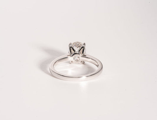 Classic 2.0 CT Oval Moissanite Engagement Ring with Solitaire Design 2