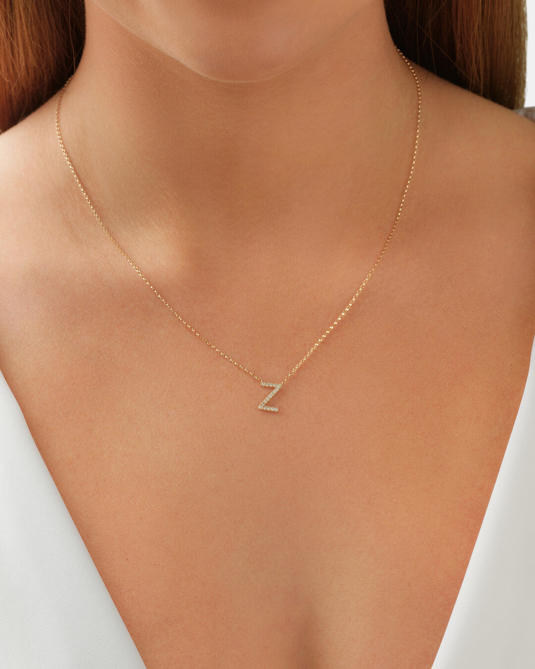 Round Cut Cubic Zirconia in 925 Sterling Silver Necklace 4