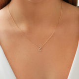 Round Cut Cubic Zirconia in 925 Sterling Silver Necklace 4